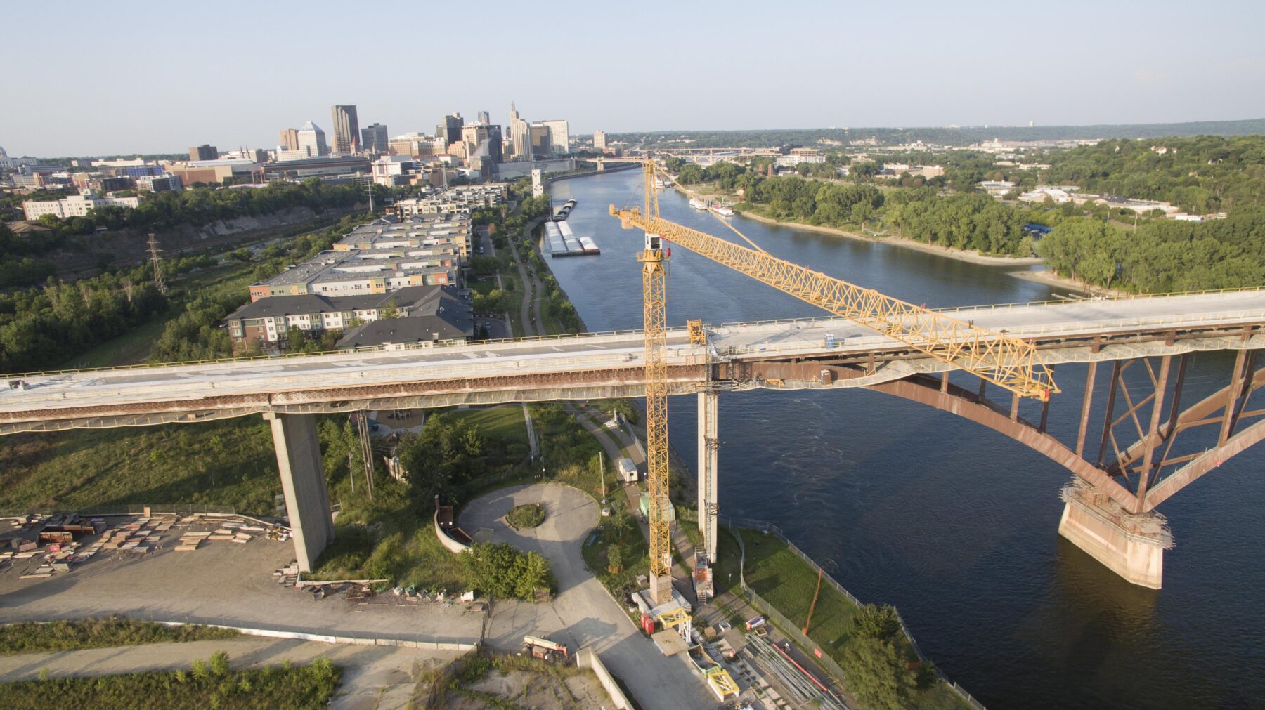 Construction on the Smith Avenue Bridge St. Paul, Minn. 2018