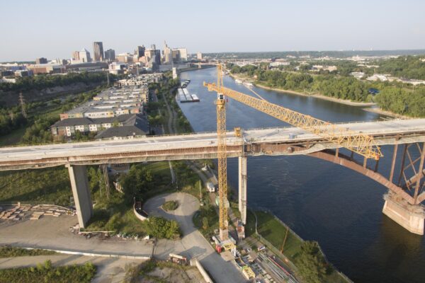 Construction on the Smith Avenue Bridge St. Paul, Minn. 2018