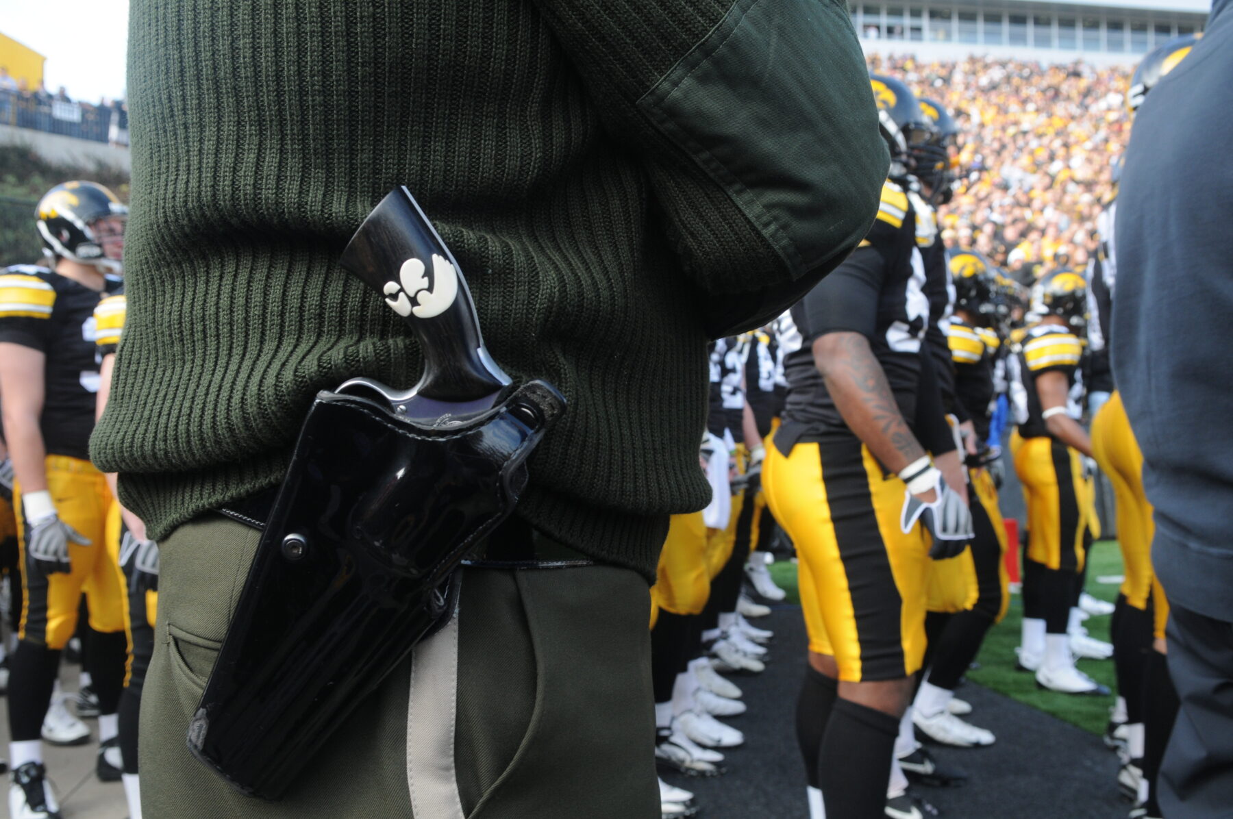 Iowa Hawkeyes Sheriff Ron Stewart's Tigherhawk logoed pistol